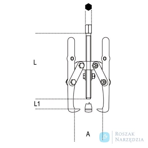 Ściągacz trójramienny 80-250 mm, 1518/4 Beta