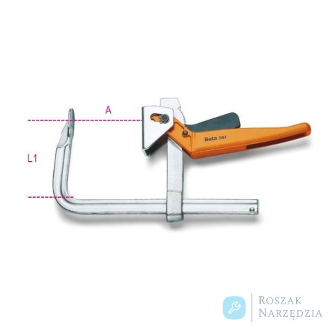 Ścisk dźwigniowy 600 mm, 1594 Beta