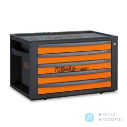 Skrzynia narzędziowa 5 szuflad, kolor pomarańczowo-ciemno-szary, RSC23T-O Beta