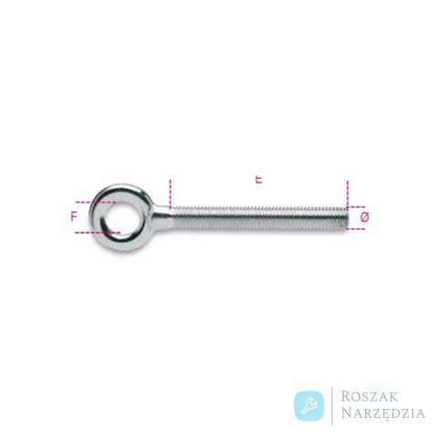 Śruba z uchem ocynkowana M10, E 73 mm, F 14 mm, WFL 470 kg Robur