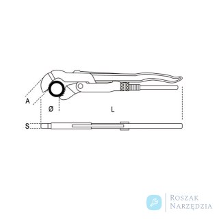 Szczypce do rur 320 mm, Ø max 1", 378 Beta