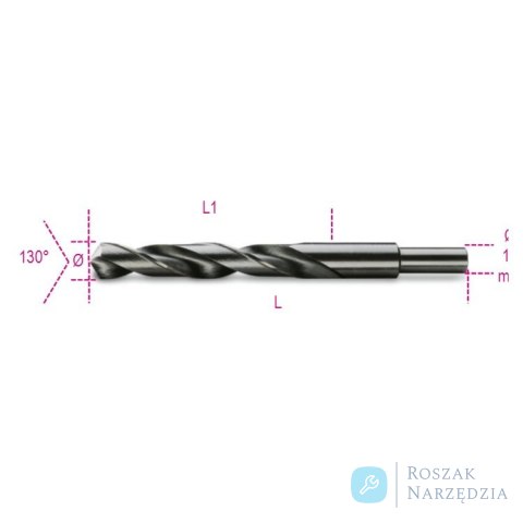 Wiertło kręte cylindryczne zatoczone HSS 15,00 mm DIN338, 412A Beta Wiertło kręte cylindryczne zatoczone HSS 15,00 mm DIN338, 412A Beta