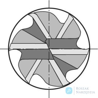 Frez trzpieniowy pełnowęglikowy SuperLine 6-ostrzy 10-ostrz.25mm GÜHRING