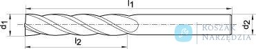 Frez trzpien.SL,b.dlugi WN,pelnow.FIRE,4-os.,6mm GÜHRING