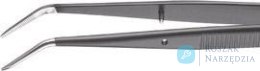 Pinceta precyzyjna, 155mm, spiczasta, z zagiętymi końcówkami, czarna, 92 34 37, KNIPEX