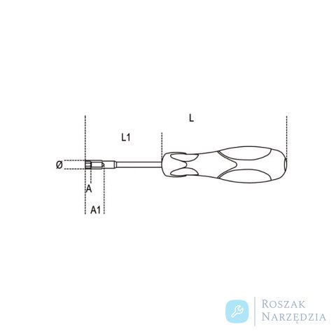 Wkrętak nasadowy krótki 6 mm, 942BX Beta