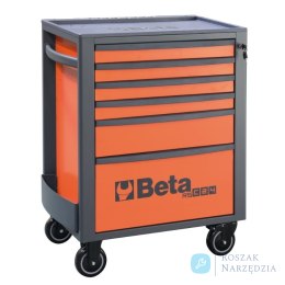 Wózek narzędziowy 6 szuflad, blat ABS, kolor pomarańczowo-czarny RSC24/6-O Beta