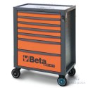Wózek narzędziowy 7 szuflad, blat ABS, obciążenie 800 kg, kolor pomarańczowy, RSC24/7-FO Beta