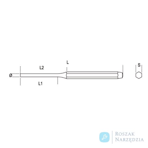 Wybijak cylindryczny 10 mm, 31 Beta