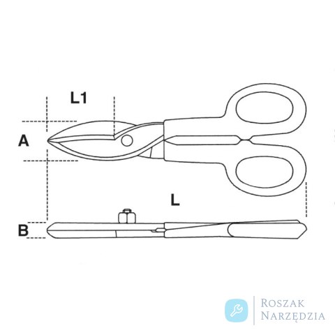 Nożyce do cięcia blachy 375 mm, 1112/375 Beta