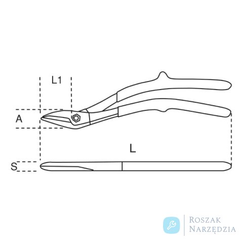 Nożyce do cięcia taśm metalowych 310 mm, 1118 Beta