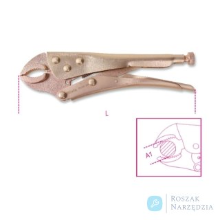 Szczypce Morse'a nastawne samoblokujące nieiskrzące CU-BE 225 mm, 1052BA/225 Beta