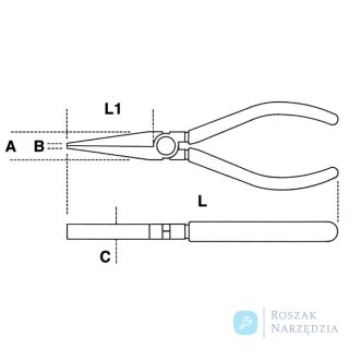 Szczypce okrągłe proste 160 mm izolowane do 1000V, 1010MQ/160 Beta