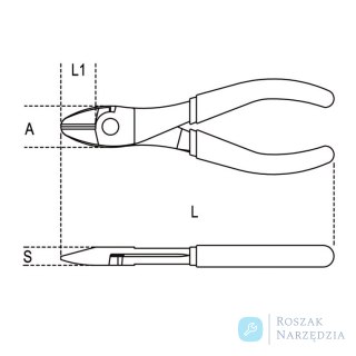 Szczypce tnące boczne wzmocnione chromowane 160 mm, 1084/160 Beta