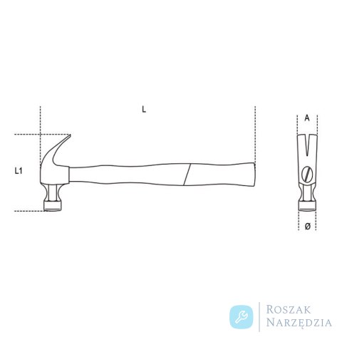 Młotek do gwoździ 300 g, 1375 Beta