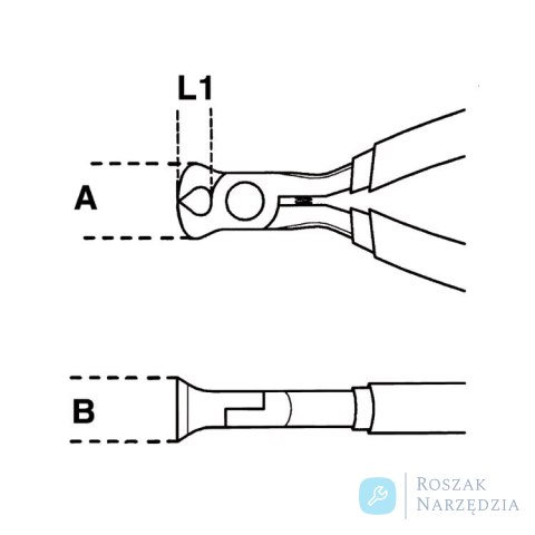 Szczypce tnące czołowe dla elektroników 120 mm, 1190BM Beta