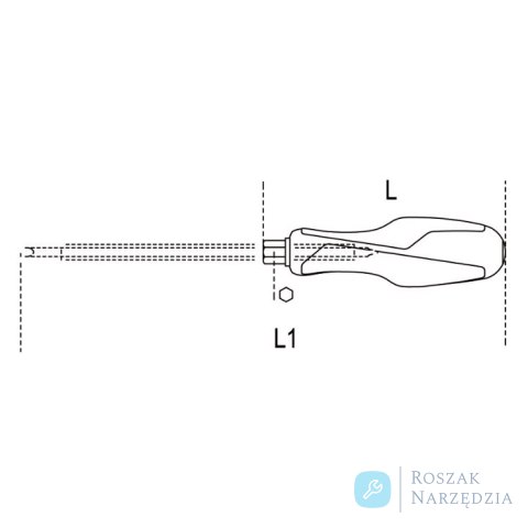 Uchwyt na bity z gniazdem 1/4" 118 mm, 1281BG/118 Beta