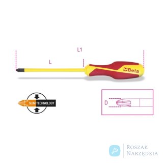 Wkrętak krzyżowy PZ1x80 mm izolowany do 1000V, 1279MQ Beta