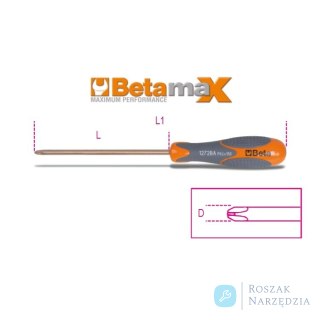 Wkrętak krzyżowy nieiskrzący CU-BE PH1x5x100 mm, 1272BA Beta