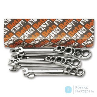 Zestaw 17 kluczy płasko-oczkowych z grzechotką dwukierunkową 6-27 mm, 142/S17 Beta