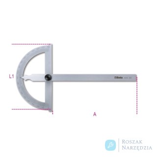 Kątomierz łukowy 165 mm, skala 1°, 1676/150 Beta
