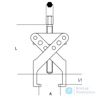 Ściągacz 2-ramienny samozaciskowy lekki 6-100 mm, 1508/1 Beta
