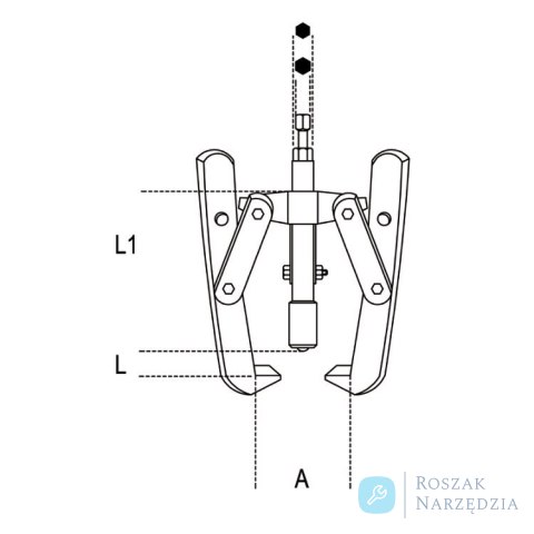 Ściągacz 3-ramienny hydrauliczny 135 mm, 1585/5I Beta