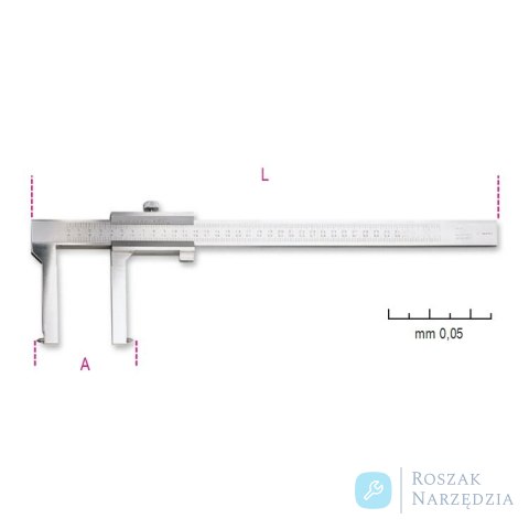Suwmiarka noniuszowa nierdzewna do pomiaru bębnów hamulcowych 500 mm, 1650FT/2 Beta