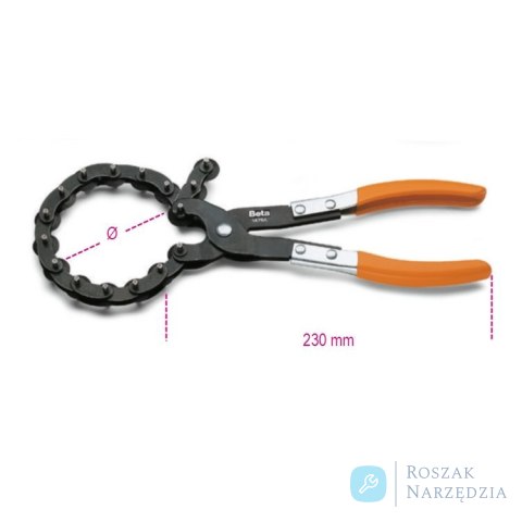 Szczypce z łańcuchem do obcinania rur wydechowych Ø 30-95 mm, 1476A Beta