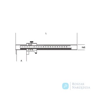 Znacznik traserski nierdzewny z rolką dociskową 0-200 mm, 1679/235 Beta