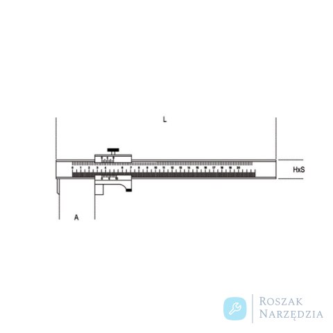 Znacznik traserski nierdzewny z rolką dociskową 0-200 mm, 1679/235 Beta