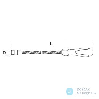 Chwytak magnetyczny giętki 420mm, 0,5 kg, 1712E/1 Beta