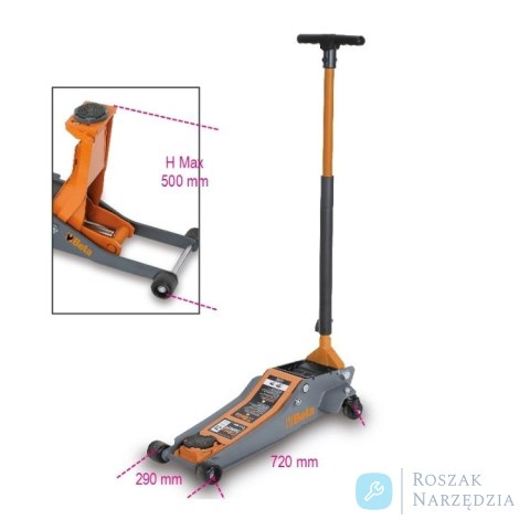 Podnośnik hydrauliczny DOR 2 t z 4 kółkami, 3029/2T Beta