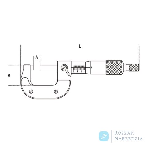 Mikrometr zewnętrzny 0-25 mm, 1658/25 Beta