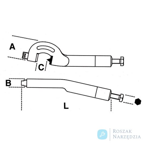 Przecinak hydrauliczny do nakrętek 7-22 mm (M4-M14), 1710 Beta