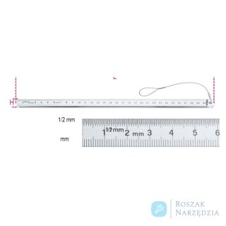 Przymiar kreskowy giętki nierdzewny 200 mm do pracy na wysokościach, 1682HS/200 Beta
