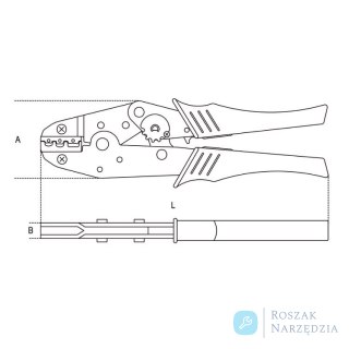 Szczypce do zaciskania izolowanych końcówek kablowych zamkniętych z regulacją nacisku 0,5-6 mm², 1608 Beta