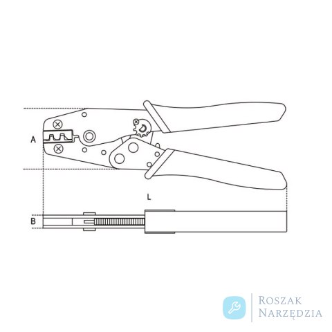 Szczypce do zaciskania końcówek kablowych tulejkowych 0,5-6 mm², 1606A/6 Beta