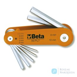 Zestaw 7 kluczy trzpieniowych imbusowych 2.5-10 mm w rękojeści, 96/BG7 Beta