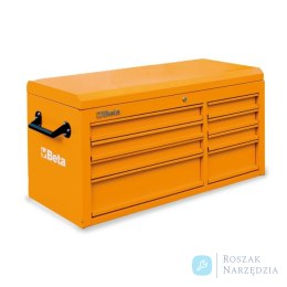 Skrzynia narzędziowa z 8 szufladami i górnym pojemnikiem, pomarańczowa, 3800/C38TO Beta