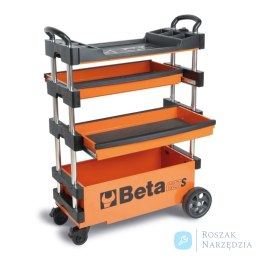 Wózek narzędziowy składany z 2 szufladami 990x700x390 mm, kolor pomarańczowy, 2700/C27SO Beta