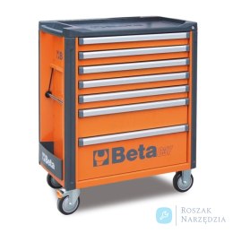 Wózek narzędziowy stalowy 7 szuflad, pomarańczowy, 3700/C37/7-O Beta