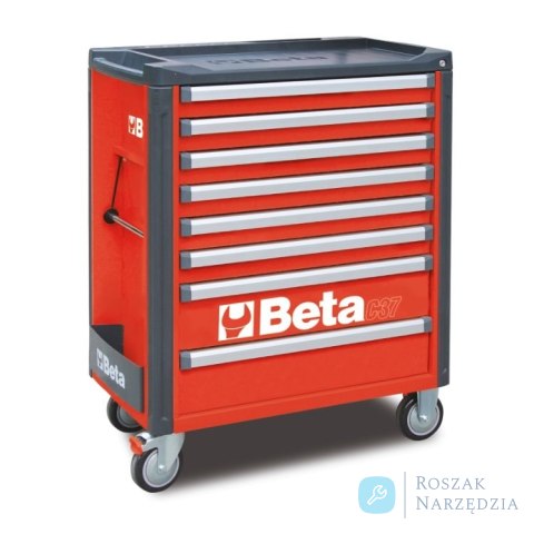 Wózek narzędziowy stalowy 8 szuflad, czerwony, 3700/C37/8-R Beta