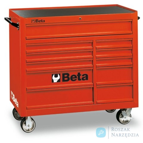 Wózek narzędziowy stalowy z 11 szufladami, pomarańczowy, 3800/C38O Beta