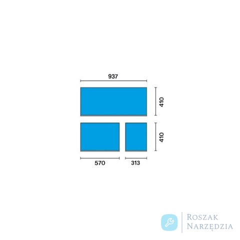 Wózek narzędziowy stalowy z 11 szufladami, szary, 3800/C38G Beta