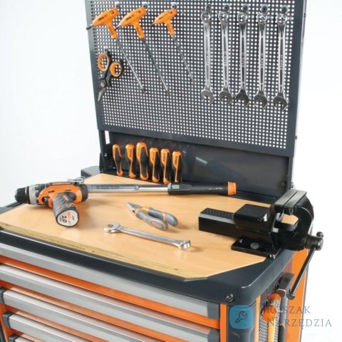 Wózek narzędziowy stalowy z 6 szufladami, pomarańczowy, 3700/C37/6-O Beta