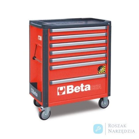 Wózek narzędziowy stalowy z 7 szufladami, pomarańczowy, 3700/C37A/7-O Beta