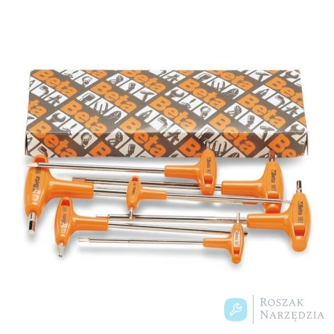 Zestaw 5 kluczy trzpieniowych typu T do śrub imbusowych 2,5-6 mm, 96T/S5P Beta Zestaw 5 kluczy trzpieniowych typu T do śrub imbusowych 2,5-6 mm, 96T/S5P Beta