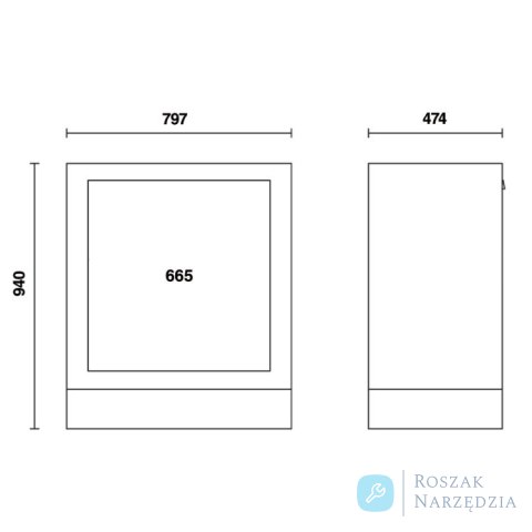 Moduł stały z jedną szufladą RSC55 z dwoma pojemnikami do segregacji odpadów, szary z pomarańczowym, 5500/C55CS Beta