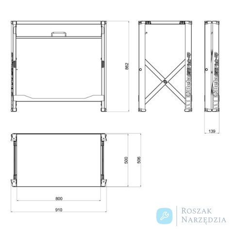 Stół roboczy składany, 5600/C56PO Beta